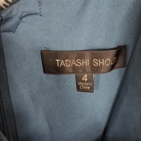 Tadashi Shoji | Embroidered V-neck Lace Dress - Picture 6 of 6